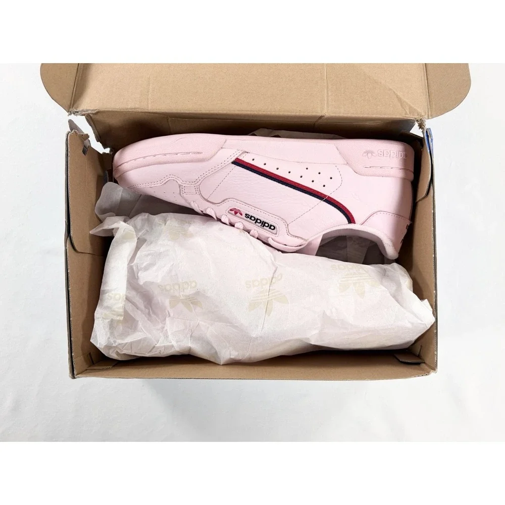 Adidas‎ Continental 80 Clear Pink Leather Retro Sneakers Mens Size 9 B41679 NIB